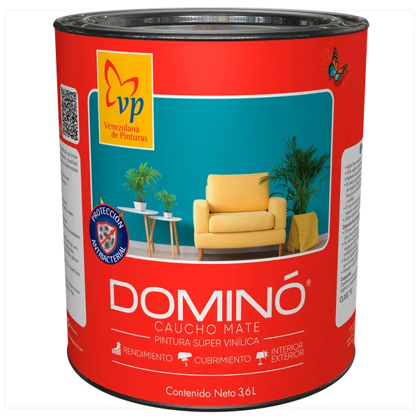Pintura Dominó Plástico VP 1 Galón Negro Infinito Tipo B